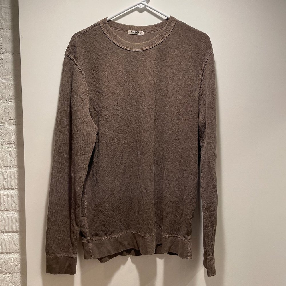 Buck Mason Olive Double Slub Sweater